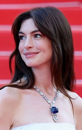 Anne Hathaway Long Straight Hairstyle 75th Annual Cannes Film Festival