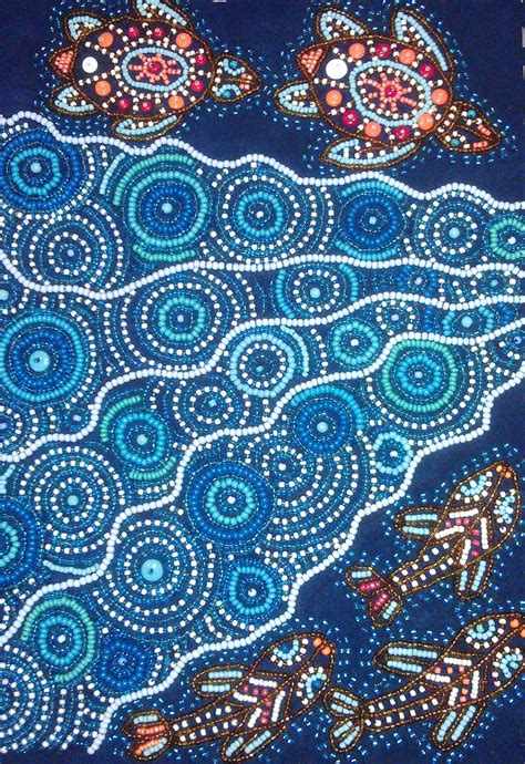 My Beaded Painting Inspired By Australian Aboriginal Art Aboriginal
