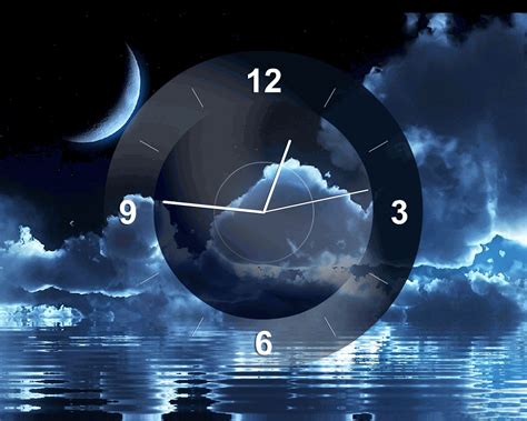 Заставка Moon Clock часы на рабочий стол