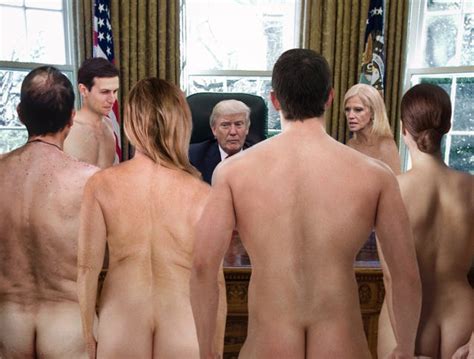 Nude Aides Huddled Around Trump Assure Him No One Wearing Wire Teegla