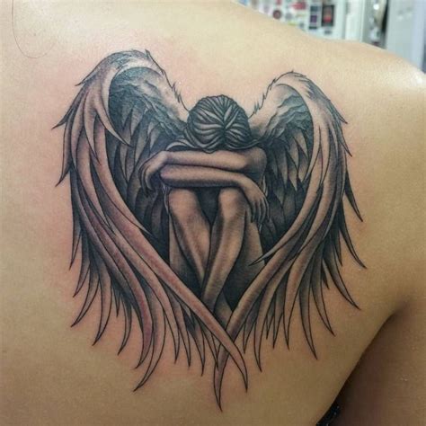 Angel Tattoos For Women Fallen Angel With Big Wings