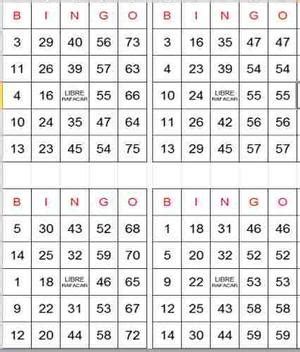 Cartones de bingo en pdf para imprimir (2000 cartones) 500 h. Cartones de bingo en pdf para imprimir 🥇 | Posot Class