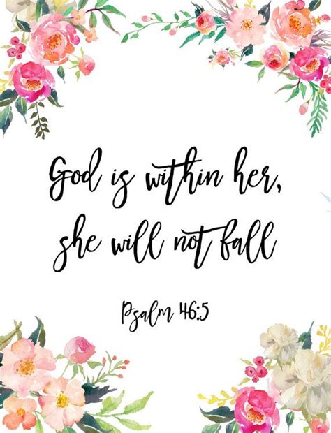 God Is Within Her Psalm 465 Printable Bible Verse By
