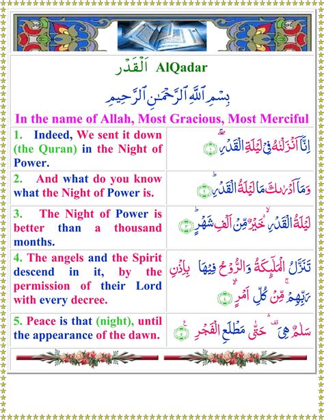 Discover The Meaning Of Surah Al Qadar In English