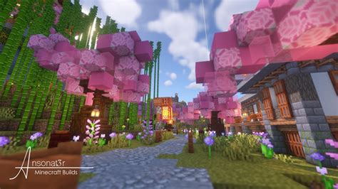 Cherry Blossom Sakura Trees Tutorial Minecraft Youtube