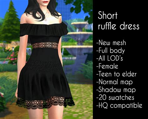 Sims 4 Cc Short Ruffle Dress
