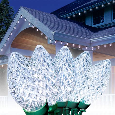 Holiday Time 100 Count Cool White Led Super Bright C9 Christmas Lights