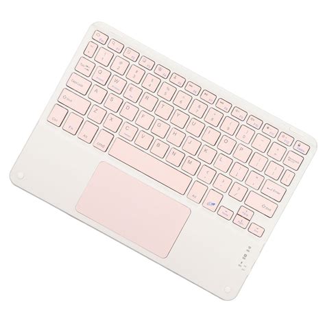 Wireless Keyboard With Touchpad Low Noise Quadrate Keycap 10inch Pink