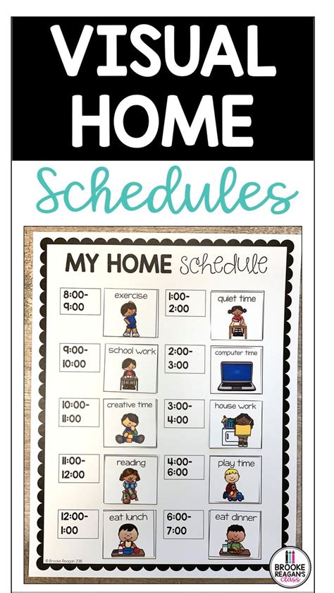 Visual Schedules For Home Morning And Afterschool Routines Checklists