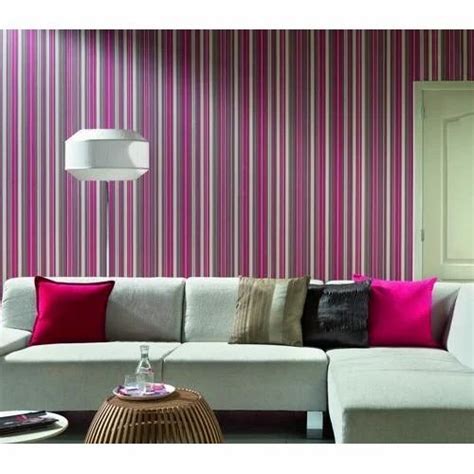 Living Room Decorative Striped Wallpaper Thickness 2 5 Mm At Rs 35