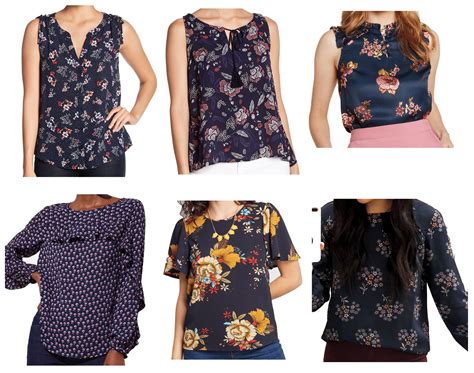 Four Ways To Wear A Navy Printed Top For Casual And Business Casual