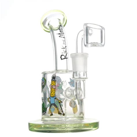 Rick And Morty Dab Rig Collection 1 Light Green 6 Inches Dab Rig Wogp