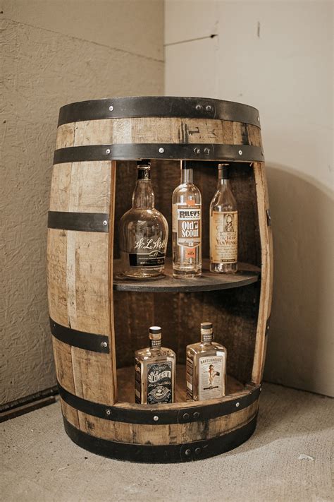 Bourbon Barrel Bar Cabinet Etsy