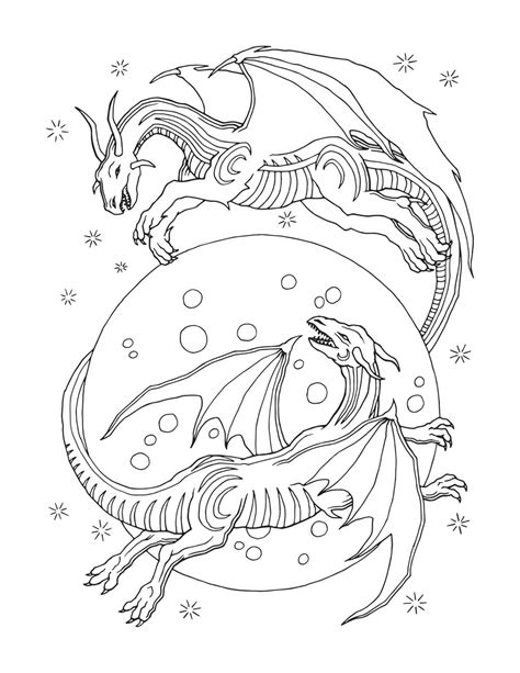 Adult Coloring Pages Of Dragons