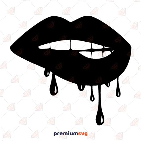 Lips Png Biting Wet Mouth Clipart Tongue Vector Eps Cut Files For Cricut And Silhouette Use