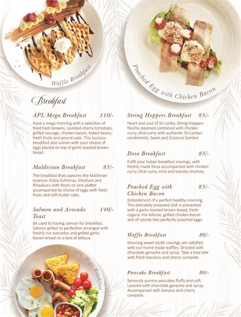 A La Carte Breakfast - AMINA Premium Lounge (APL)