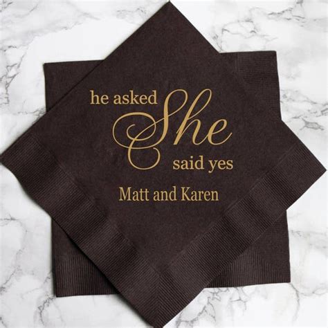 He Asked She Said Yes Personalized Bridal Shower Engagement