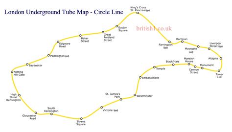 London Underground Tube Map Circle Line Map