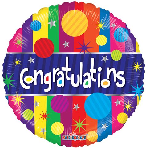 18 Congratulations Dots Foil Balloon Bargain Balloons Mylar