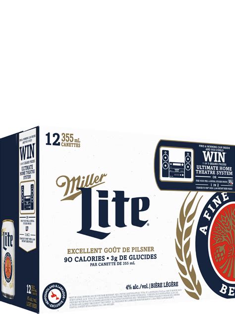 Miller Lite 12 Pack Cans Newfoundland Labrador Liquor Corporation