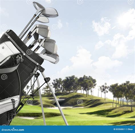 Golf Equipment On The Course Stock Image Image Of Leisure Golf 8336861