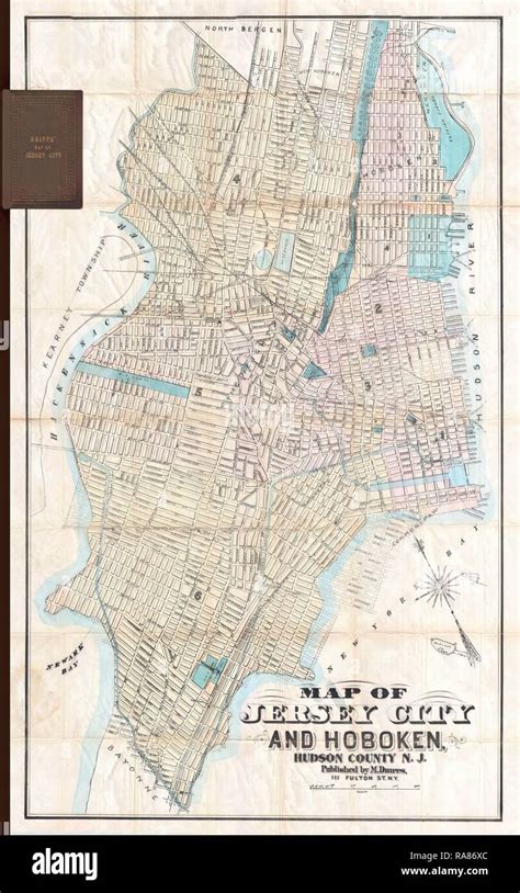 1886 Dripps Map Of Hoboken And Jersey City New Jersey Reimagined By