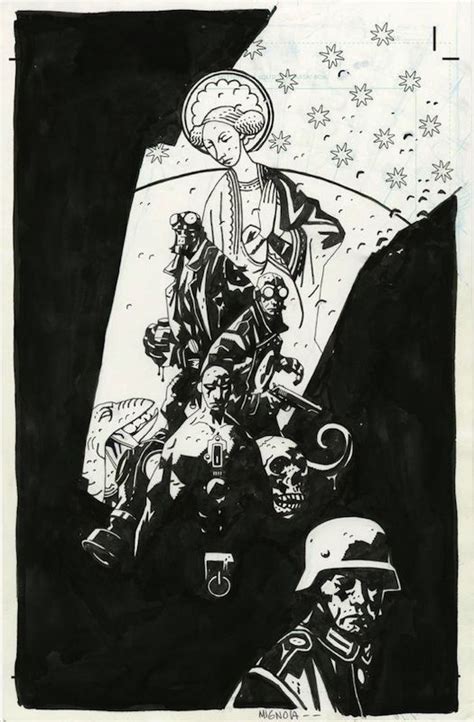 Hellboy Conqueror Worm Tpb Cover By Mike Mignola Comic Book Artists