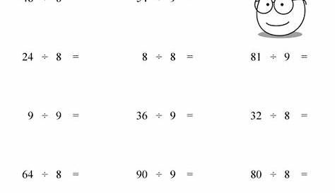 math division by 8 printable worksheets