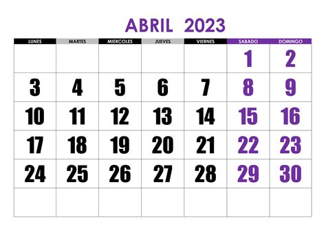 Calendario Abril 2023 Calendariossu