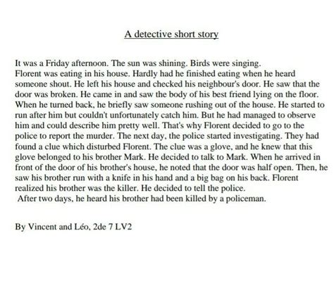 Write A Detective Story