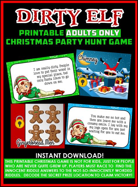 Be ready to meet the real adventures with the most fairytale game ever christmas mystery! Dirty Elf - The Adult Christmas Party Game