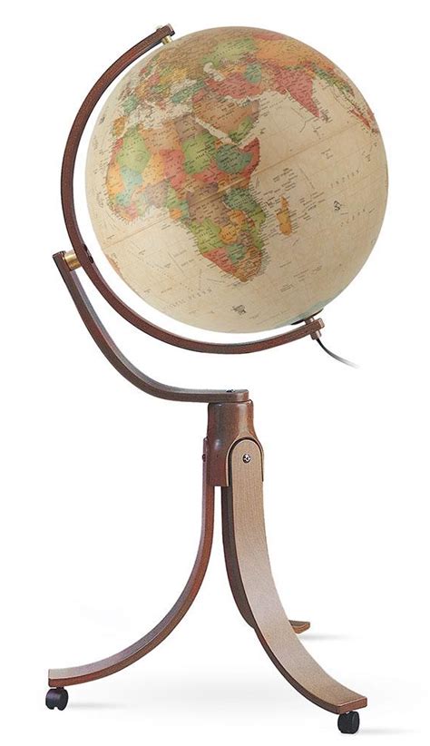 Emily Antique Illuminated Floor Globe By Waypoint Geographic Globes