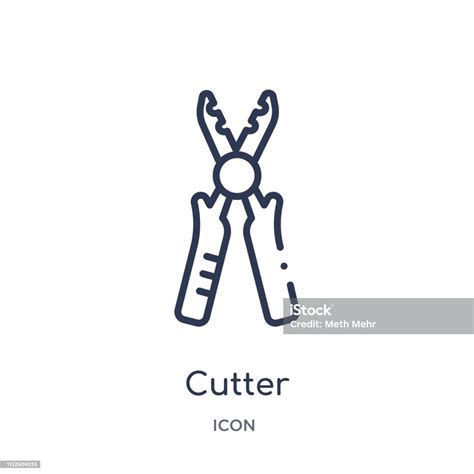 Linear Cutter Icon From Electrian Connections Outline Collection Thin