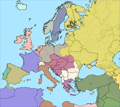 Modern European Borders Superimposed Over Europe Maps On The Web