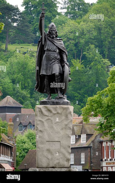 Statue Of King Alfred The Great And St Giles Hill Winchester Hampshire