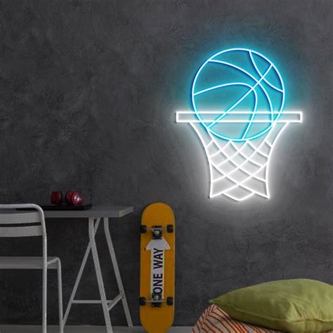Basketball Hoop Neon Sign Basketball Neon Light Custom Etsy