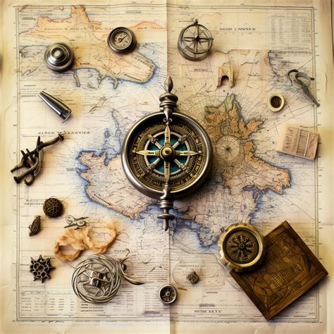 Vintage Nautical Compass Map Art Free Stock Photo Public Domain Pictures