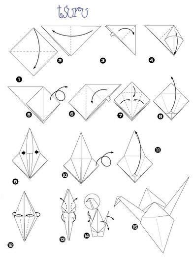 ADOBRACIA Origami Simples Tsuru Com Diagrama Origami Passo A Passo Origami Como Fazer