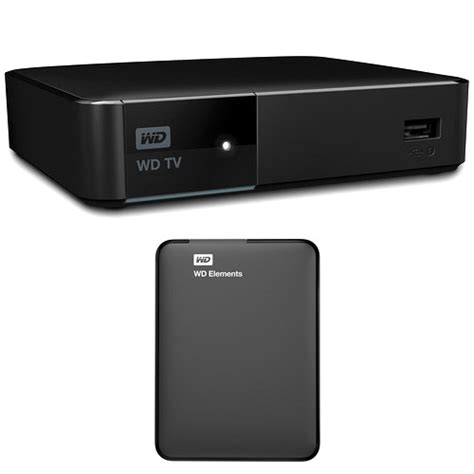 Wd Wd Tv Streaming Media Player And 1tb Elements Portable Hard