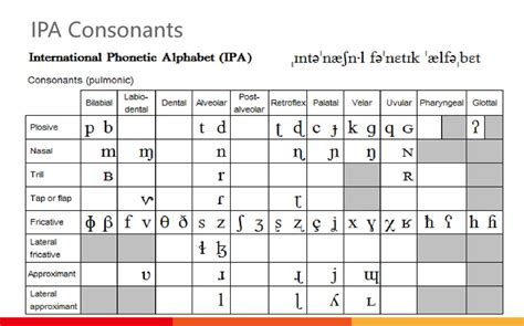 English Consonants In Ipa International Phonetic Alphabet In Porn Sex Picture