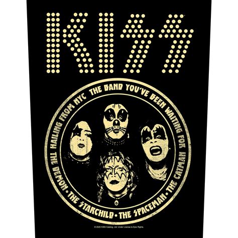 kiss back patch hailing from nyc wholesale only and official licensed