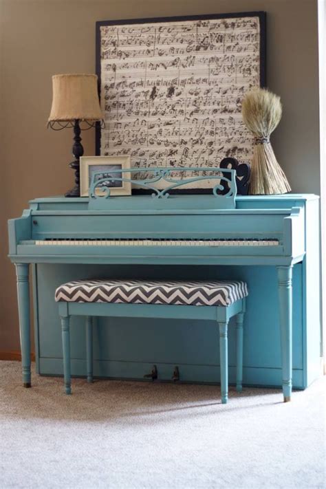 Painted Piano Annie Sloan Chalk Paint Provence With Dark Wax Piano
