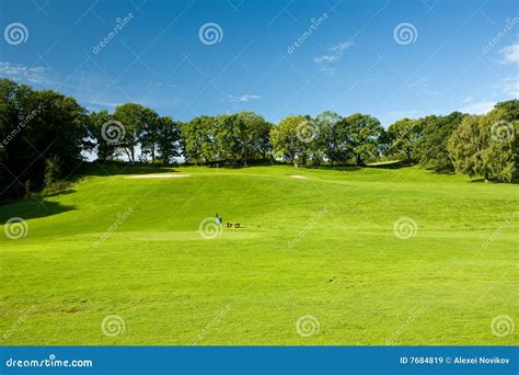 Open Golf Landscape Stock Image Image Of Player Pole 7684819