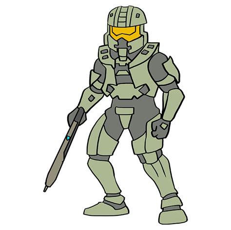 How To Draw Master Chief From Halo Really Easy Drawing Tutorial