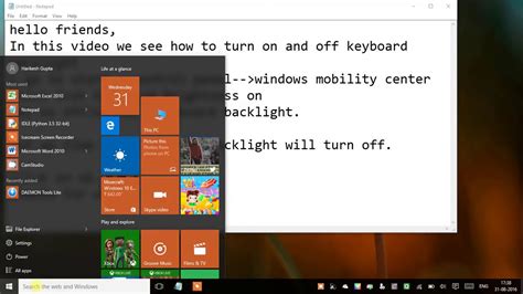 Some hp models might use different hotkeys to control the keyboard light; how to turn on and off keyboard backlight in windows 10 in laptop - YouTube