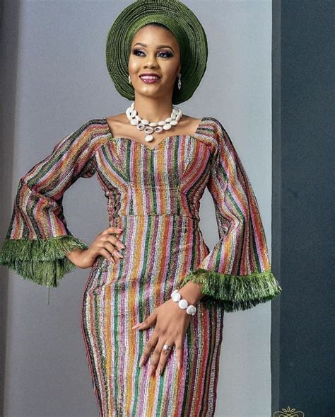 Elegant Aso Oke Looks For Yoruba Brides Nigerian Weddings Lace Fashion African Fashion