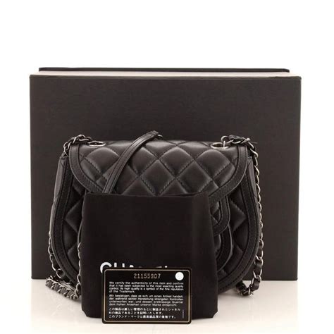 Chanel Saddle Bag Quilted Calfskin Small At 1stdibs