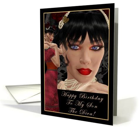 Son Gay Happy Birthday Drag Queen Diva Card 735354