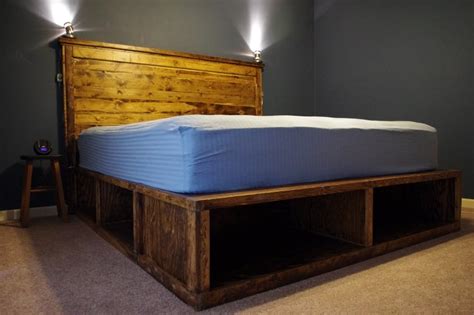 Upholstered the same color as the bed frame height of the. Wonderful DIY Platform Beds That You Can Easily Make