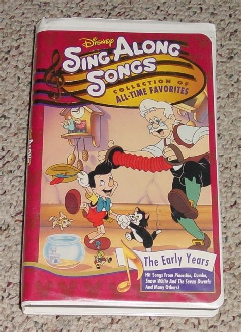 Vhs Disneys Sing Along Songs Collection Of All Time Favorites Early